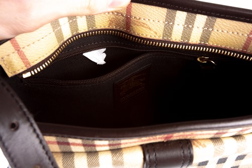 Lot 327 - A Burberry handbag, in the Haymarket plaid...