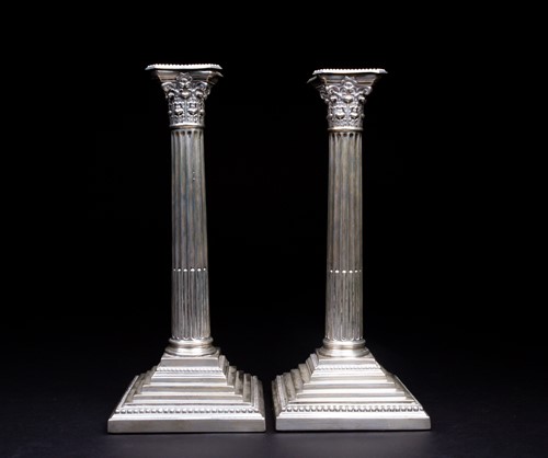 Lot 106 - A matched pair of late Victorian silver...