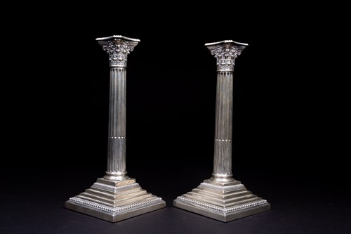Lot 106 - A matched pair of late Victorian silver...