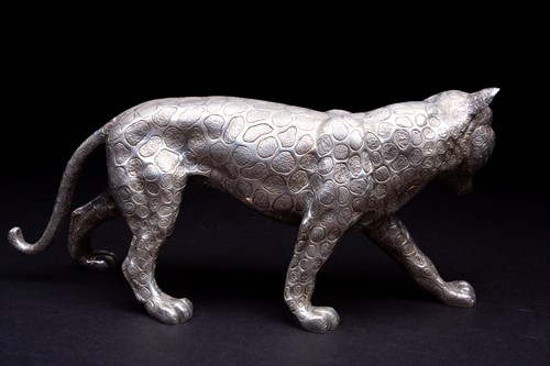 Lot 116 - A large Spanish silver leopard, mid 20th...