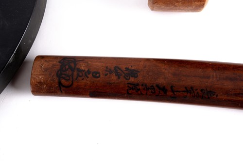 Lot 164 - A Japanese Samurai student wood tanto shape...