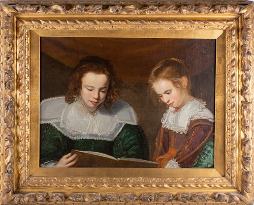 Lot 6 - 18th century school, a portrait study of two...
