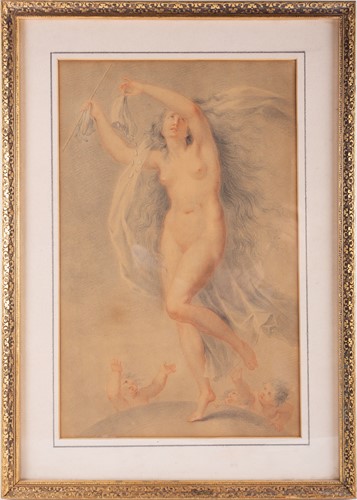 Lot 122 - An 18th century pastel drawing of a classical...