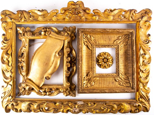 Lot 167 - An early 19th-century rectangular gilt frame,...