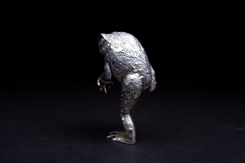 Lot 316 - A Patrick Mavros silver standing toad, signed...