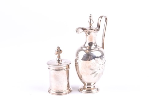 Lot 421 - A Victorian silver communion flagon, by Yap &...