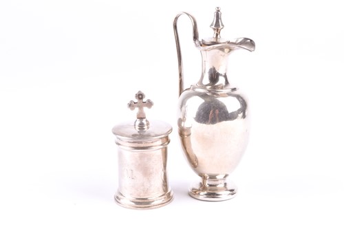 Lot 421 - A Victorian silver communion flagon, by Yap &...