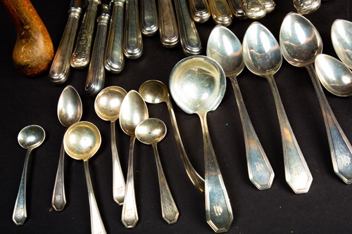 Lot 154 - A large quantity of sterling silver flatware,...