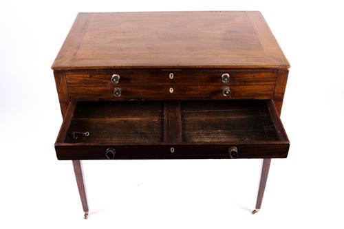Lot 140 - Georgian mahogany gentleman's dressing table,...