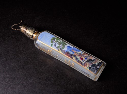 Lot 598 - A late 18th century Continental handpainted...