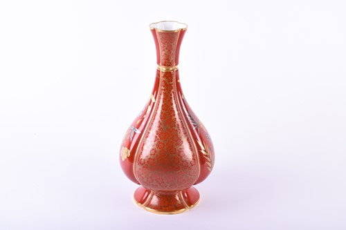 Lot 320 - A Royal Worcester Aesthetic Movement vase, of...