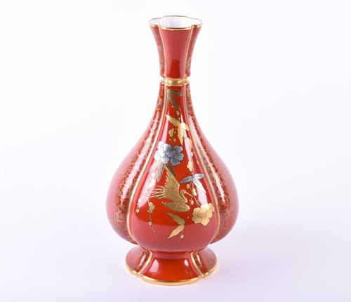 Lot 320 - A Royal Worcester Aesthetic Movement vase, of...