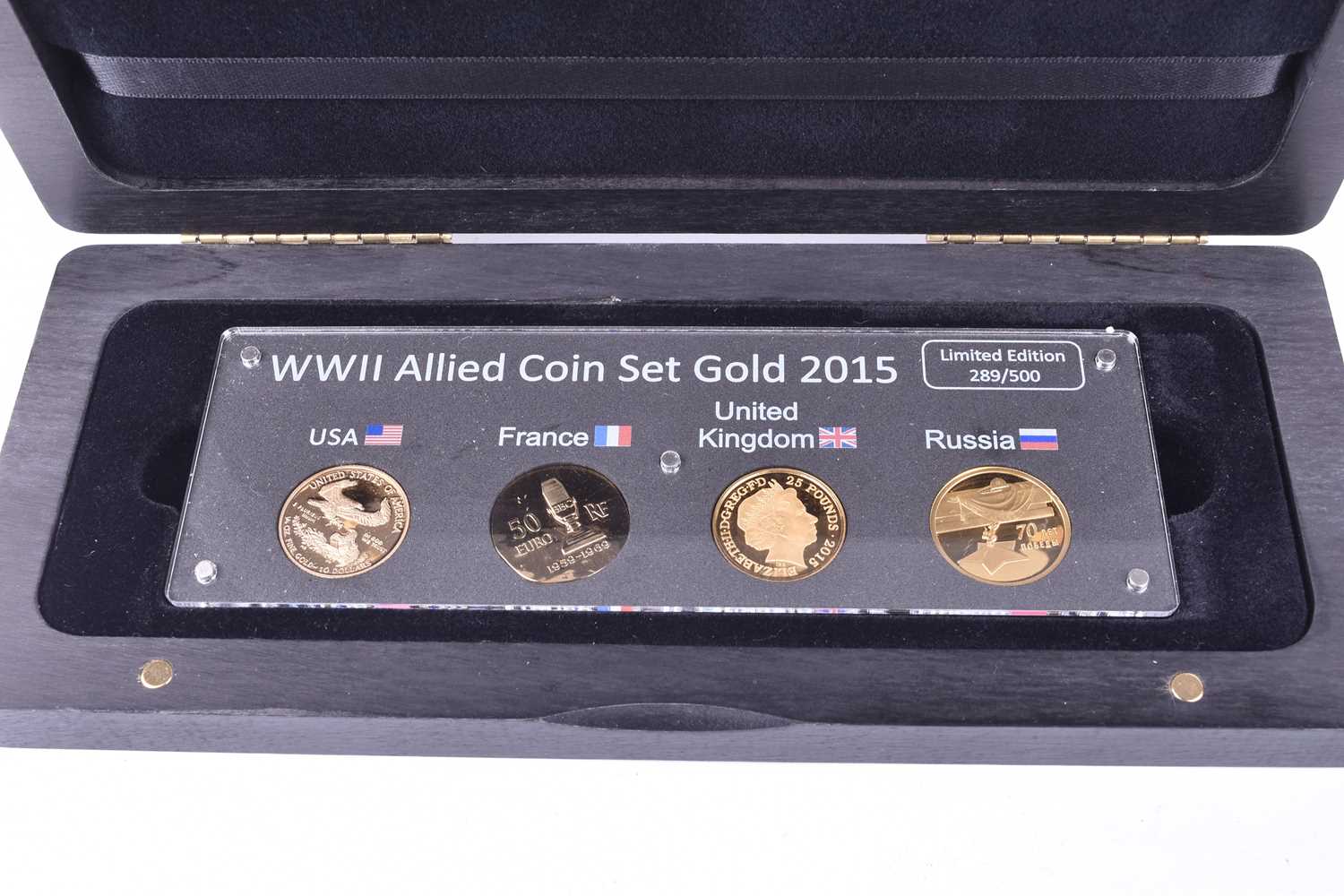 Lot 250 - Royal Mint. A WWII Allied gold coin set...