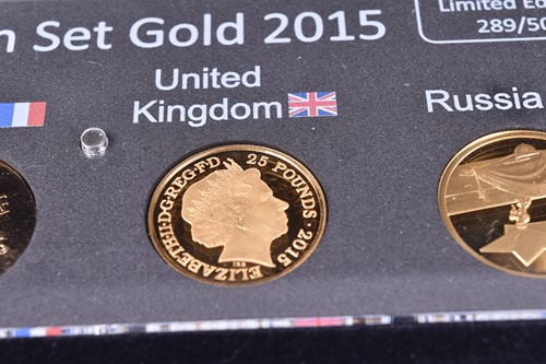 Lot 250 - Royal Mint. A WWII Allied gold coin set...