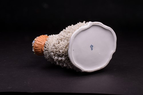Lot 344 - A Sitzendorf Dresden style 'lace' figure,...