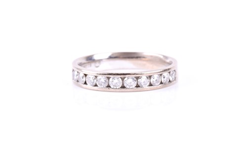 Lot 524 - A diamond half hoop eternity ring, the 18ct...