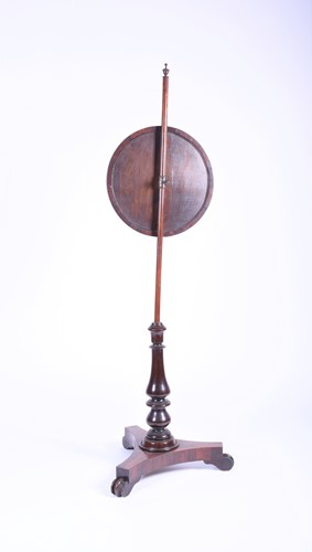 Lot 156 - An early 19th century Rosewood pole screen,...