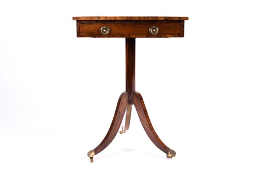 Lot 184 - An early 19th century rosewood and brass...