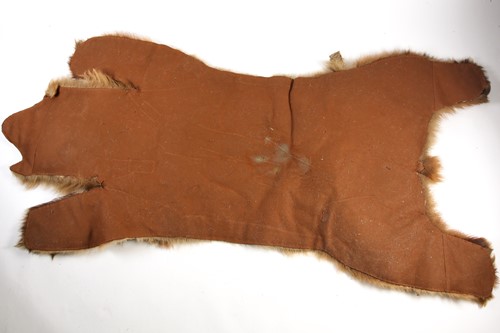 Lot 399 - Taxidermy: a large brown bear skin floor rug,...