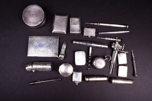 Lot 149 - A collection of interesting miniature silver...