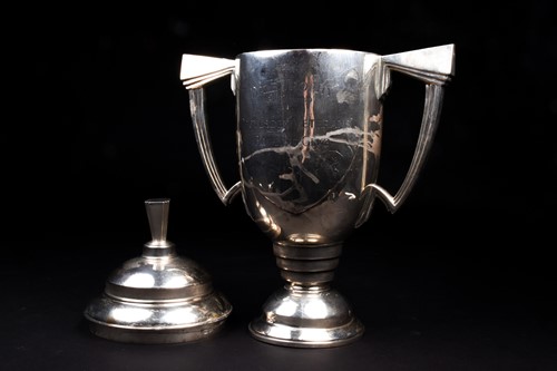 Lot 23 - An impressive George VI silver trophy and...