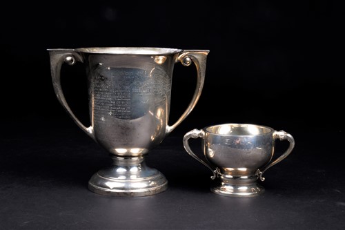 Lot 152 - Two mid-20th century silver trophies, the...