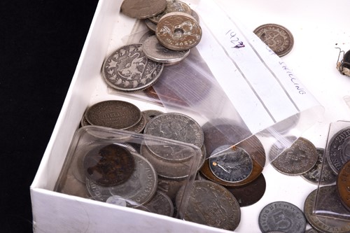 Lot 249 - World coins, comprising three Morgan and three...