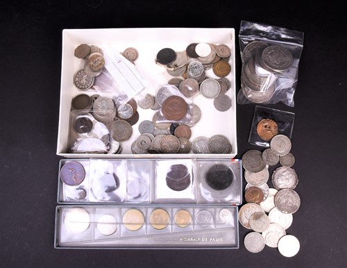 Lot 249 - World coins, comprising three Morgan and three...