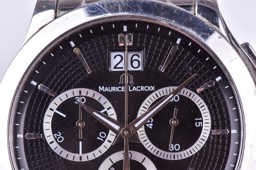 Lot 198 - A Maurice Lacroix stainless steel chronograph...