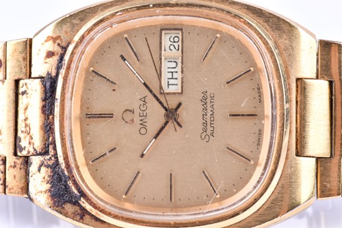 Lot 194 - An Omega Seamaster automatic gold plated...