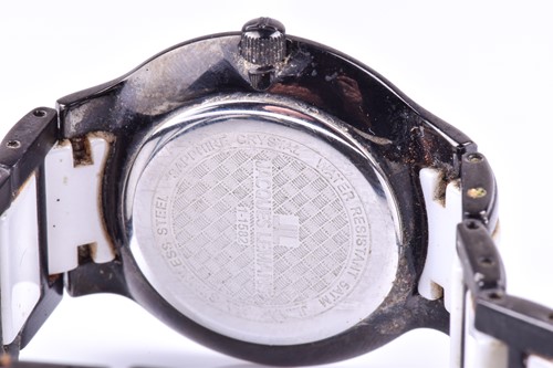Lot 202 - A Jacques Lemans ceramic wristwatch, the black...