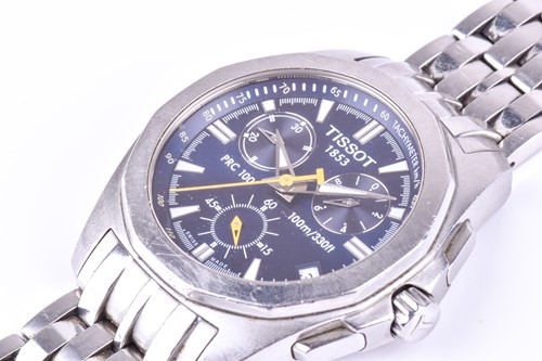 Lot 487 - A Tissot PRC 100 stainless steel chronograph...