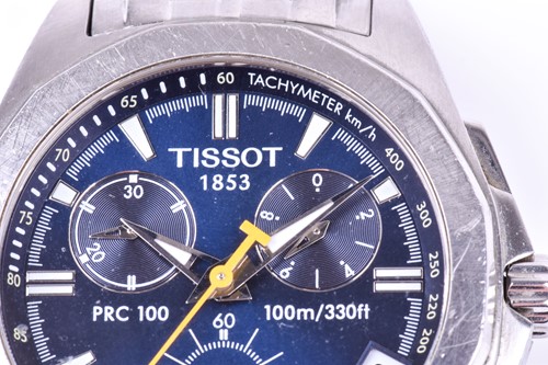 Lot 487 - A Tissot PRC 100 stainless steel chronograph...
