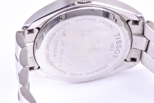 Lot 450 - A Tissot PR100 quartz wristwatch, the black...