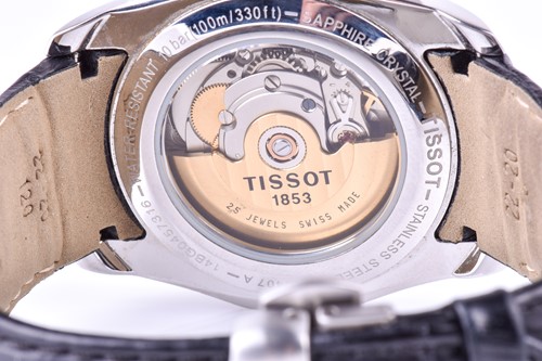 Lot 203 - A Tissot automatic stainless steel wristwatch,...