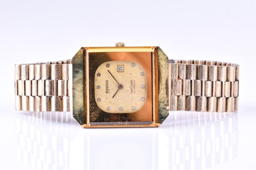 Lot 446 - A Rado Diastar automatic wristwatch, the gilt...