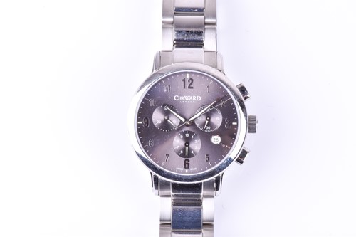 Lot 571 - A Christopher Ward stainless steel chronograph...