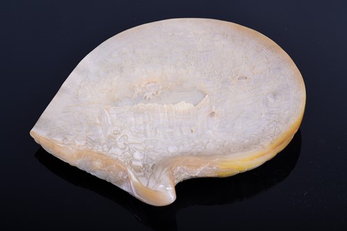 Lot 243 - A large Chinese mother of pearl shell, 19th...