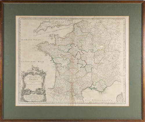 Lot 130 - Le Royaume de France, a 1750 engraved map,...