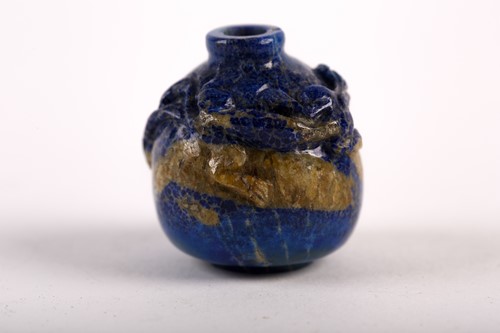 Lot 262 - A Chinese carved lapis lazuli snuff bottle,...