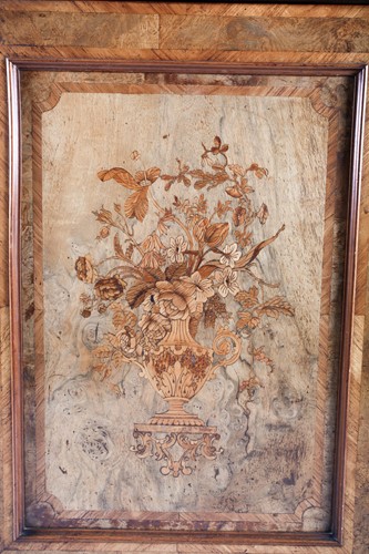 Lot 152 - A Victorian walnut and floral marquetry inlaid...