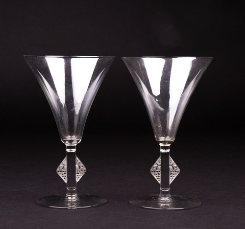 Lot 357 - René Lalique: a pair of Art Deco Saverne...