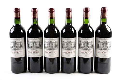 Lot 492 - Six bottles of Chateau Marbuzet 2003 Saint...