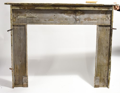 Lot 144 - A large Georgian style painted pine fire...