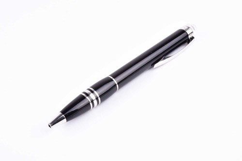 Lot 594 - A Montblanc ball point pen, with black resin...