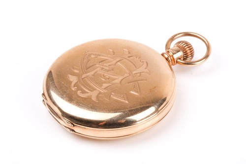 Lot 569 - A Dennison 9ct yellow gold pocket watch case...