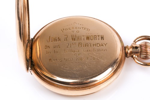 Lot 554 - A Waltham Maximus gold plated full hunter...