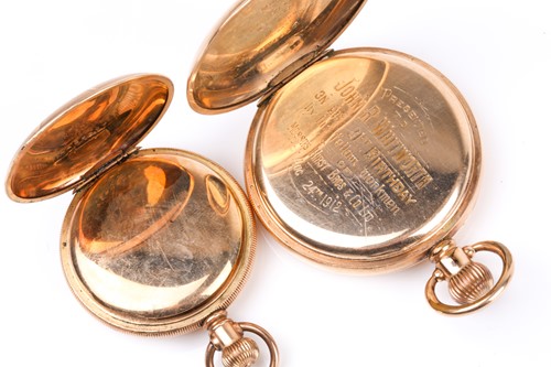 Lot 554 - A Waltham Maximus gold plated full hunter...