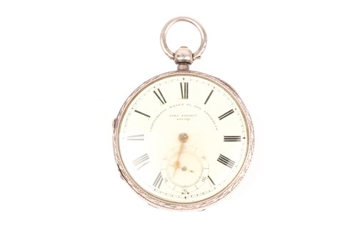 Lot 639 - A Victorian silver open face pocket watch by...