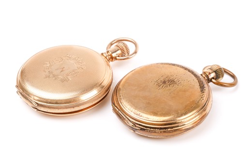 Lot 568 - An Irish gold plated pocket watch by Johnson...